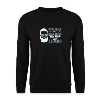 Funny Pickleball Design Guy Men Boys Pickleball Pl - Unisex Sweatshirt - black - Front - Alina (178cm) & Michal (187cm)