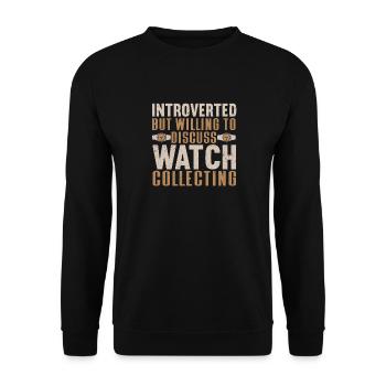 Watch Collector Watch Watchmaker - Unisex Sweatshirt - black - Front - Alina (178cm) & Michal (187cm)