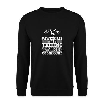 Treeing Walker Coonhound - Unisex Sweatshirt - black - Front - Alina (178cm) & Michal (187cm)
