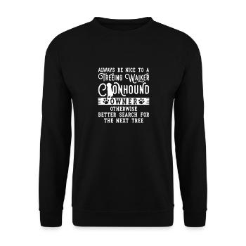 Treeing Walker Coonhound - Unisex Sweatshirt - black - Front - Alina (178cm) & Michal (187cm)