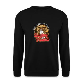 Treeing Walker Coonhound - Unisex Sweatshirt - black - Front - Alina (178cm) & Michal (187cm)