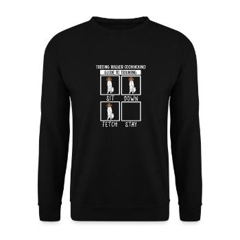Treeing Walker Coonhound - Unisex Pullover - Schwarz - Vorne - Alina (178cm) & Michal (187cm)