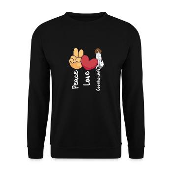 Treeing Walker Coonhound - Unisex Sweatshirt - black - Front - Alina (178cm) & Michal (187cm)