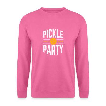 Pickle Party Funny Pickleball Player Coach Team - Unisex Sweatshirt - pink - Front