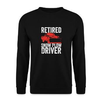 Retired Snow Plow Driver Snowplow Driver - Unisex Sweatshirt - black - Front - Alina (178cm) & Michal (187cm)