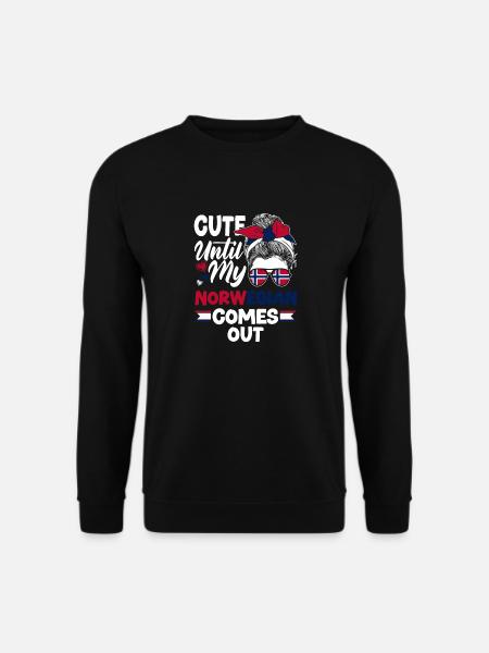 Norway Norwegian Cute Until My Norwegian Comes - Unisex Sweatshirt - black