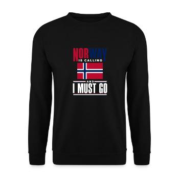 Norway Is Calling And I Must Go Norway Norwegian - Unisex Sweatshirt - black - Front - Alina (178cm) & Michal (187cm)
