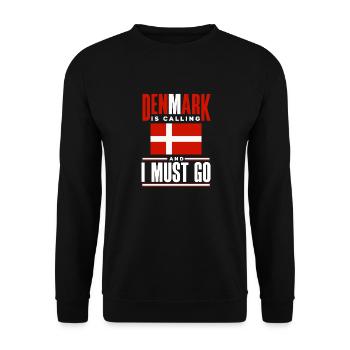 Danemark Drapeau Le Danemark appelle - Sweat-shirt Unisexe - noir - Devant - Alina (178cm) & Michal (187cm)