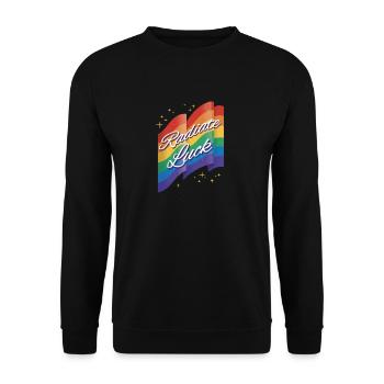 Radiate positivity Rainbow Dwarf Clouds - Unisex Sweatshirt - black - Front - Alina (178cm) & Michal (187cm)