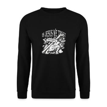 In Jesus We Trust Bible of Faith -Orthodoxy - Unisex Sweatshirt - black - Front - Alina (178cm) & Michal (187cm)