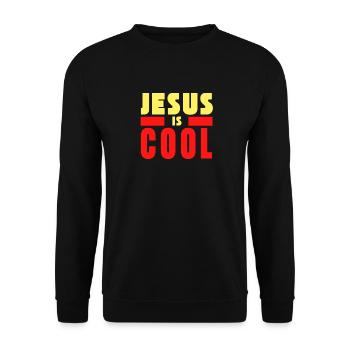 Jesus Ist Cooler Glaube Bibel Zitat Geschenk - Unisex Pullover - Schwarz - Vorne - Alina (178cm) & Michal (187cm)