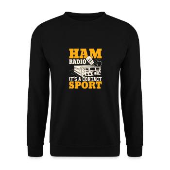 Amateur Radio C’est un opérateur amateur de sport de contact - Sweat-shirt Unisexe - noir - Devant - Alina (178cm) & Michal (187cm)