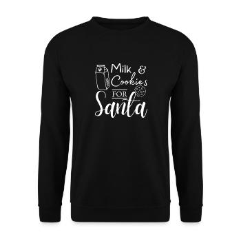 Milk biscuits for Santa's winter offer - Unisex Sweatshirt - black - Front - Alina (178cm) & Michal (187cm)