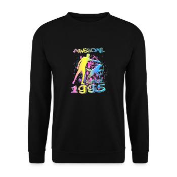 Awesome since 1995. Agility, Hundetraining - Unisex Sweatshirt - black - Front - Alina (178cm) & Michal (187cm)