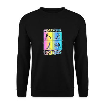 Awesome since 1995. Agility, Hundetraining - Unisex Sweatshirt - black - Front - Alina (178cm) & Michal (187cm)
