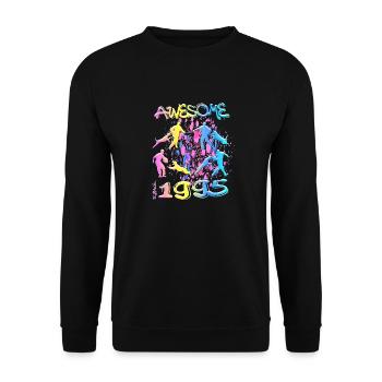 Awesome since 1995. Agility, Hundetraining - Unisex Sweatshirt - black - Front - Alina (178cm) & Michal (187cm)