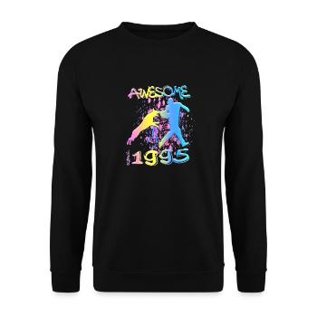 Awesome since 1995. Agility, Hundetraining - Unisex Sweatshirt - black - Front - Alina (178cm) & Michal (187cm)