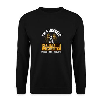 Je suis un opérateur de radio amateur agréé Amateur Enthusi - Sweat-shirt Unisexe - noir - Devant - Alina (178cm) & Michal (187cm)