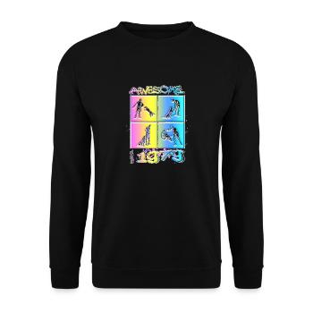 Génial depuis 1979. Agilité, Hundetraining - Sweat-shirt Unisexe - noir - Devant - Alina (178cm) & Michal (187cm)