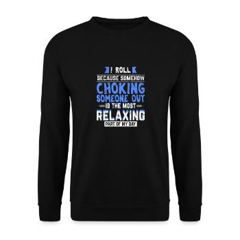 Jiu Jitsu Funny Jiu-Jitsu BJJ Education Grappling - Unisex Sweatshirt - black - Front - Alina (178cm) & Michal (187cm)
