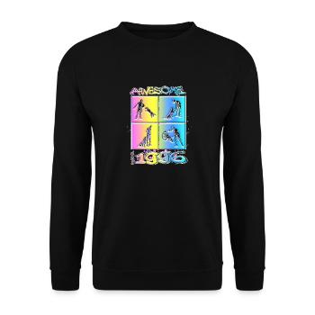 Awesome since 1996. Agility, Hundetraining - Unisex Sweatshirt - black - Front - Alina (178cm) & Michal (187cm)