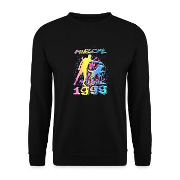 Awesome since 1999. Agility, Hundetraining - Unisex Sweatshirt - black - Front - Alina (178cm) & Michal (187cm)