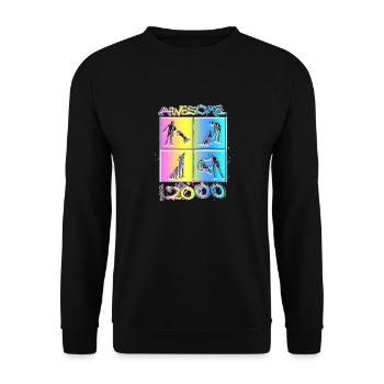 Awesome since 2000. Agility, Hundetraining - Unisex Sweatshirt - black - Front - Alina (178cm) & Michal (187cm)