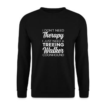 Treeing Walker Coonhound - Unisex Sweatshirt - black - Front - Alina (178cm) & Michal (187cm)