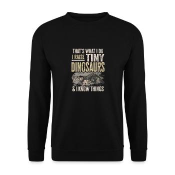 Tegu Eidechse Reptil Herpetologe - Unisex Pullover - Schwarz - Vorne - Alina (178cm) & Michal (187cm)