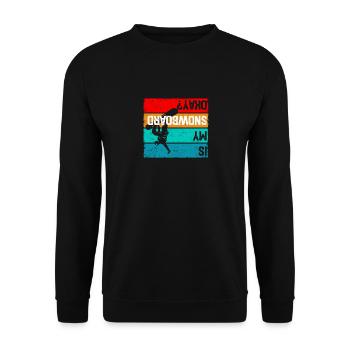 Snowboard Wintersport Snowboarder Ist mein Snow - Unisex Pullover - Schwarz - Vorne - Alina (178cm) & Michal (187cm)