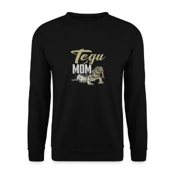 Tegu Eidechse Reptil Herpetologe - Unisex Pullover - Schwarz - Vorne - Alina (178cm) & Michal (187cm)