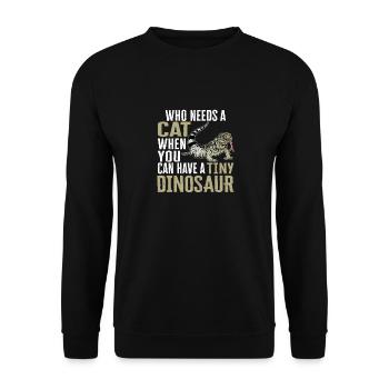 Tegu Eidechse Reptil Herpetologe - Unisex Pullover - Schwarz - Vorne - Alina (178cm) & Michal (187cm)