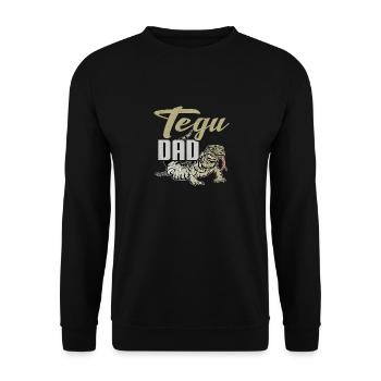 Tegu Eidechse Reptil Herpetologe - Unisex Pullover - Schwarz - Vorne - Alina (178cm) & Michal (187cm)
