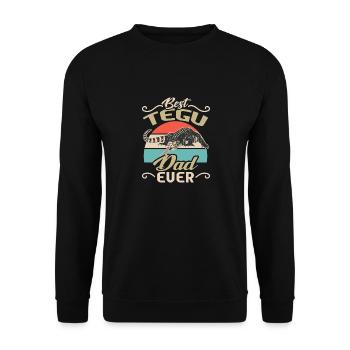 Tegu Eidechse Reptil Herpetologe - Unisex Pullover - Schwarz - Vorne - Alina (178cm) & Michal (187cm)
