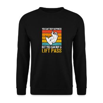 Vous ne pouvez pas acheter le bonheur, mais vous pouvez acheter un - Sweat-shirt Unisexe - noir - Devant - Alina (178cm) & Michal (187cm)