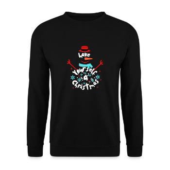 Avez-vous un cadeau de Noël pour le Nouvel An ? - Sweat-shirt Unisexe - noir - Devant - Alina (178cm) & Michal (187cm)
