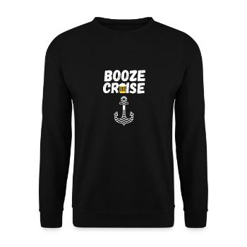 Lustiges Kreuzfahrt Geschenk booze cruise - Unisex Pullover - Schwarz - Vorne - Alina (178cm) & Michal (187cm)