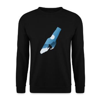 Apres Ski Bier Skifahren Berge Ski - Unisex Pullover - Schwarz - Vorne - Alina (178cm) & Michal (187cm)