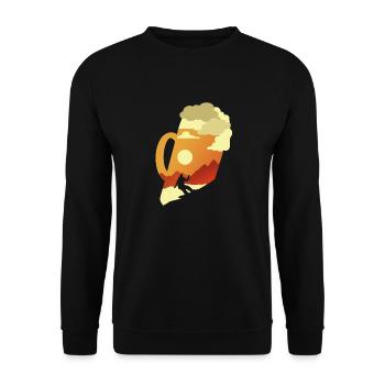 Apres Ski Bier Snowboardfahren Berge Ski - Unisex Pullover - Schwarz - Vorne - Alina (178cm) & Michal (187cm)