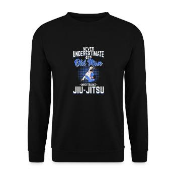 Ne sous-estimez jamais un vieil homme Jiu Jitsu BJJ Jiu-J - Sweat-shirt Unisexe - noir - Devant - Alina (178cm) & Michal (187cm)