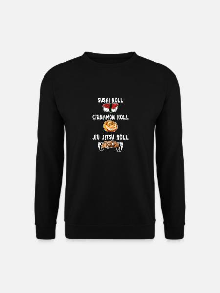 Grappige BJJ Sport Foodie Sushi Cinnamon Jiu Jitsu R - Uniseks sweater - zwart