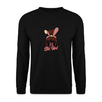 Costume Ski Girl Snowboard Ski Lapin - Sweat-shirt Unisexe - noir - Devant - Alina (178cm) & Michal (187cm)