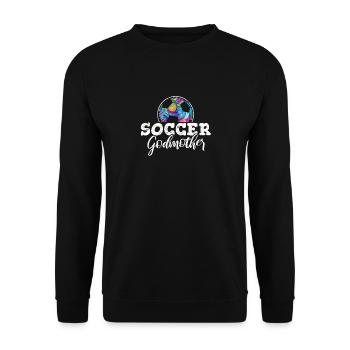 Soccer Godmother Soccer Fan Soccer Godmom Soccer L - Unisex Pullover - Schwarz - Vorne - Alina (178cm) & Michal (187cm)