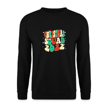 Équipe de Noël 2022, Noël vintage classique - Sweat-shirt Unisexe - noir - Devant - Alina (178cm) & Michal (187cm)