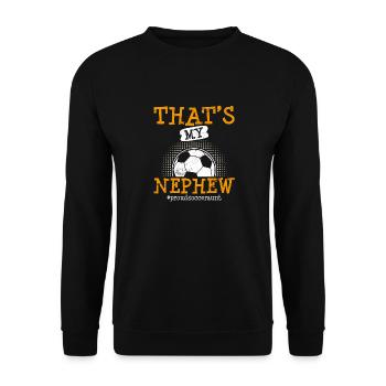 C’est mon neveu fier soccer tante soccer tante soccer tante f - Sweat-shirt Unisexe - noir - Devant - Alina (178cm) & Michal (187cm)