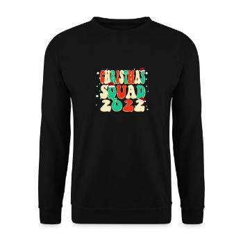 2022 Christmas Squad Family Xmas Pyjamas - Unisex Pullover - Schwarz - Vorne - Alina (178cm) & Michal (187cm)