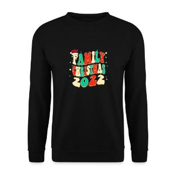 Noël en famille 2022 Noël Vintage Classic - Sweat-shirt Unisexe - noir - Devant - Alina (178cm) & Michal (187cm)