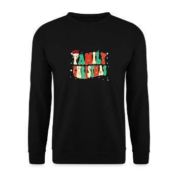 Noël en famille Vintage Snow Classic Noël - Sweat-shirt Unisexe - noir - Devant - Alina (178cm) & Michal (187cm)
