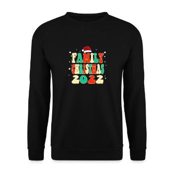 Noël en famille Vintage Classic Noël - Sweat-shirt Unisexe - noir - Devant - Alina (178cm) & Michal (187cm)