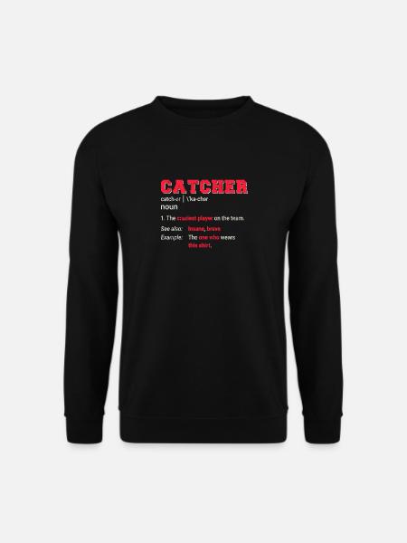 Baseball Catcher Softball Catcher Player Funny - Unisex Pullover - Schwarz